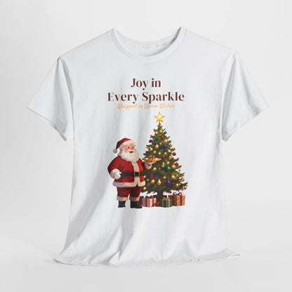 Cozy Santa & Tree Christmas T-Shirt – Festive Holiday Tee for Joyful Winter Days