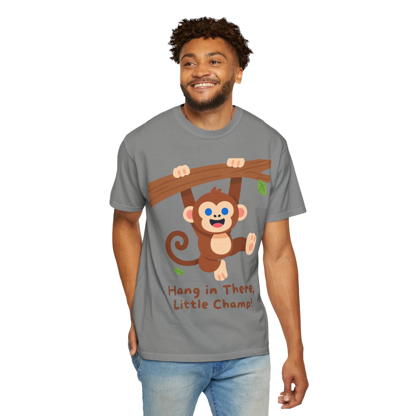 Little Champ Monkey Tee – Adorable “Hang In There” Kids Shirt for Everyday Adventure