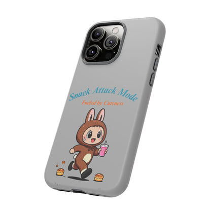 Bunny Bite Delight Phone Case – Cute Rabbit Snacking Design for Food Lovers