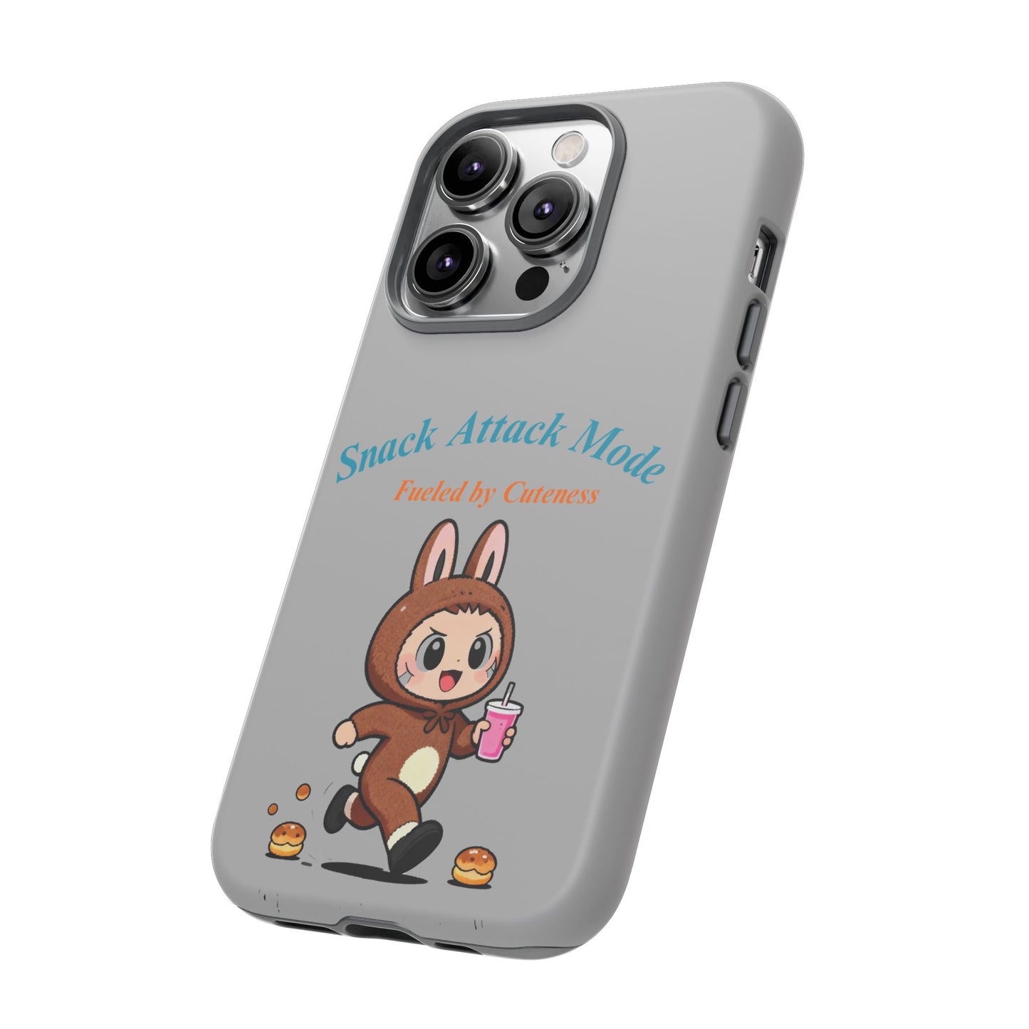 Bunny Bite Delight Phone Case – Cute Rabbit Snacking Design for Food Lovers