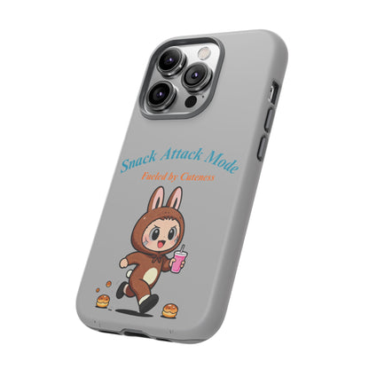 Bunny Bite Delight Phone Case – Cute Rabbit Snacking Design for Food Lovers