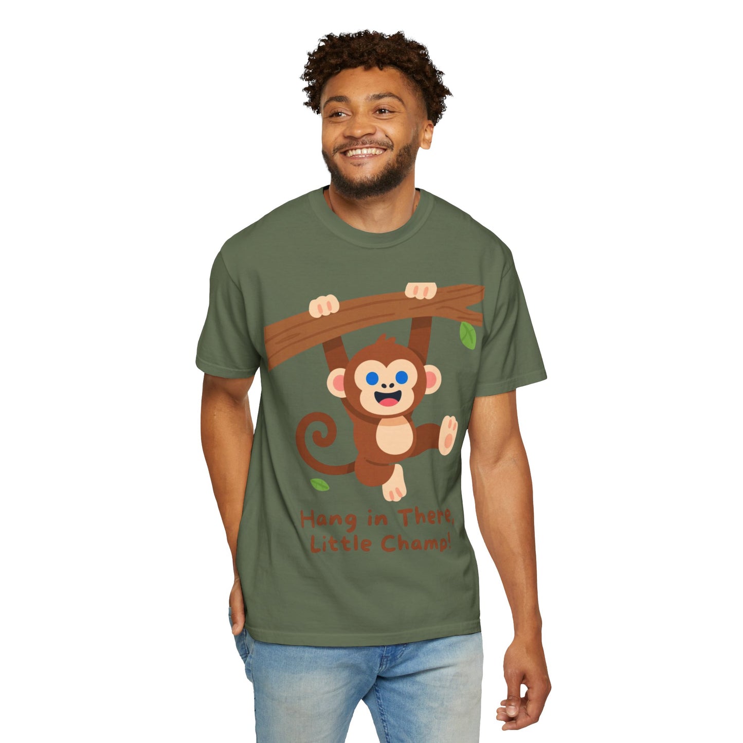 Little Champ Monkey Tee – Adorable “Hang In There” Kids Shirt for Everyday Adventure