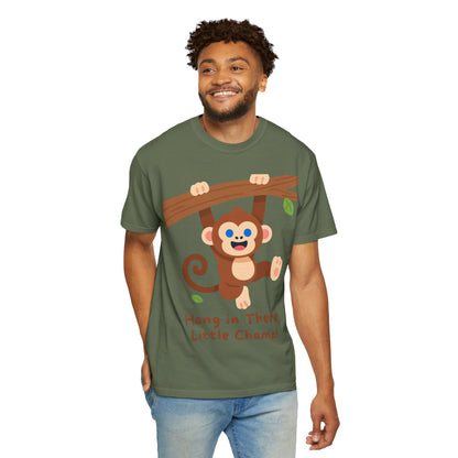 Little Champ Monkey Tee – Adorable “Hang In There” Kids Shirt for Everyday Adventure
