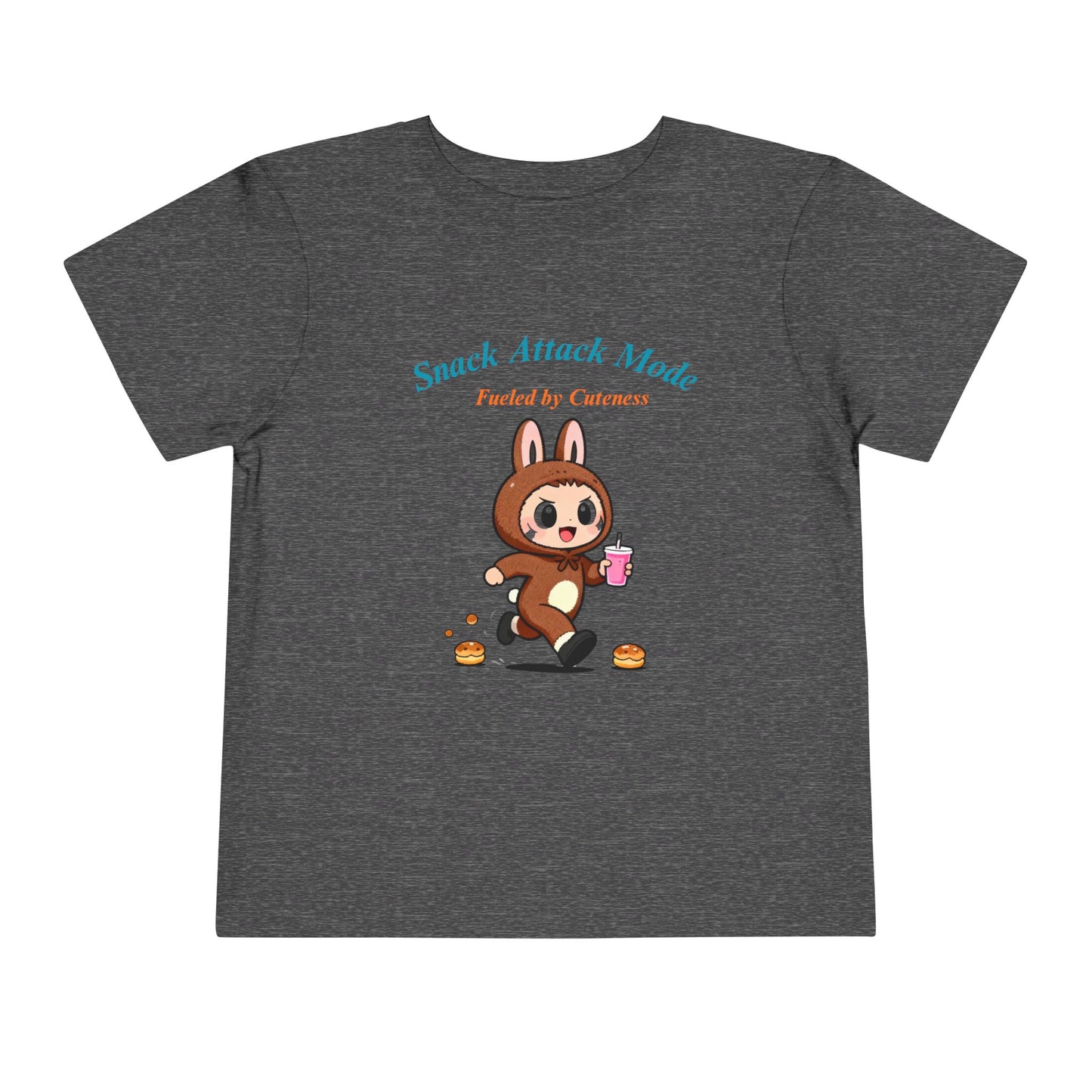 Snack Attack Bunny Tee for Toddlers – Cute Food-Loving Kids Graphic Shirt