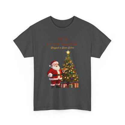 Cozy Santa & Tree Christmas T-Shirt – Festive Holiday Tee for Joyful Winter Days