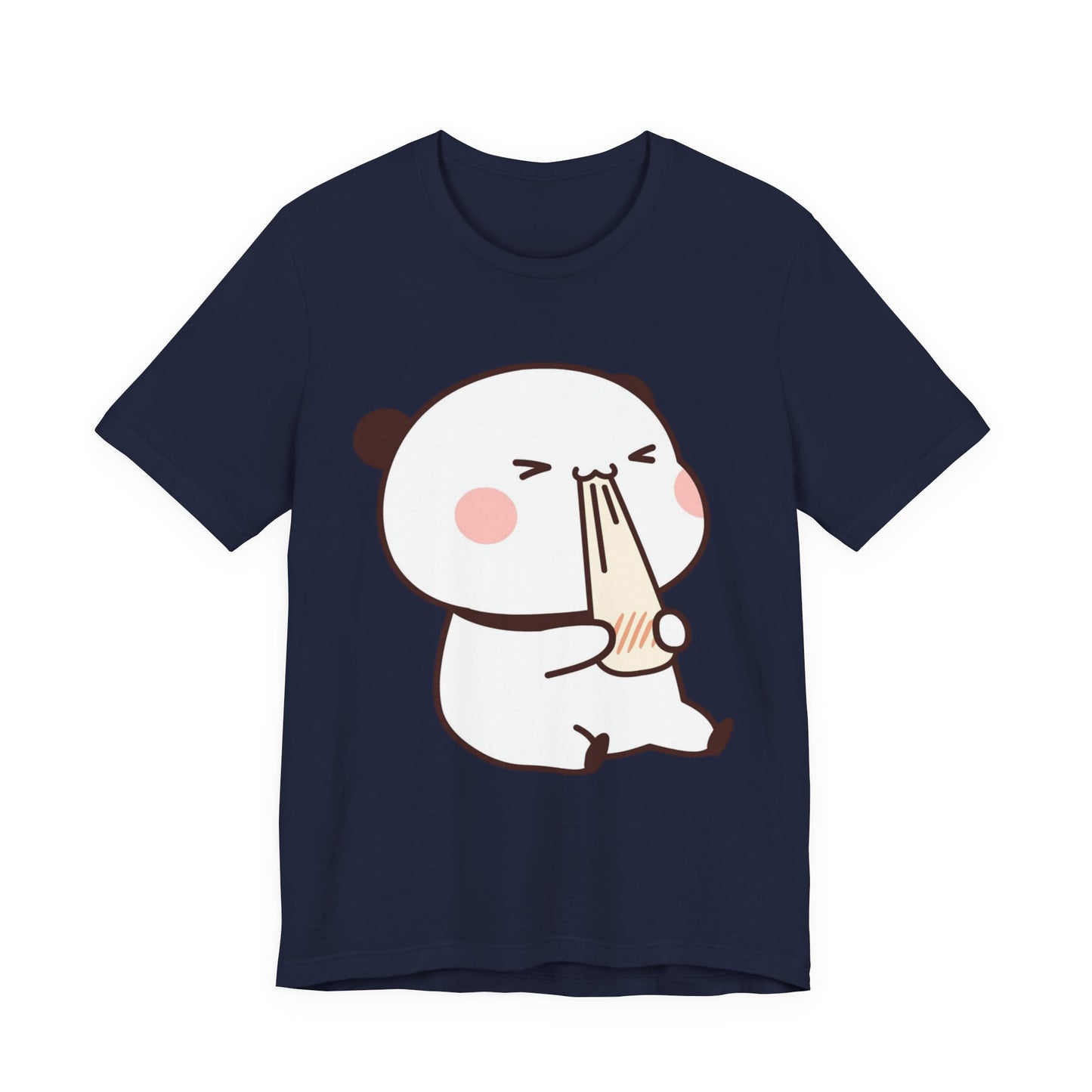 Cute Ramen Panda Tee – Whimsical Noodle Bowl Illustration Shirt