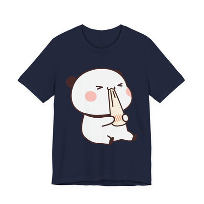 Cute Ramen Panda Tee – Whimsical Noodle Bowl Illustration Shirt