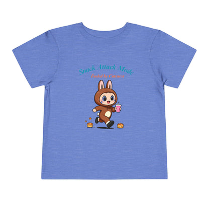 Snack Attack Bunny Tee for Toddlers – Cute Food-Loving Kids Graphic Shirt