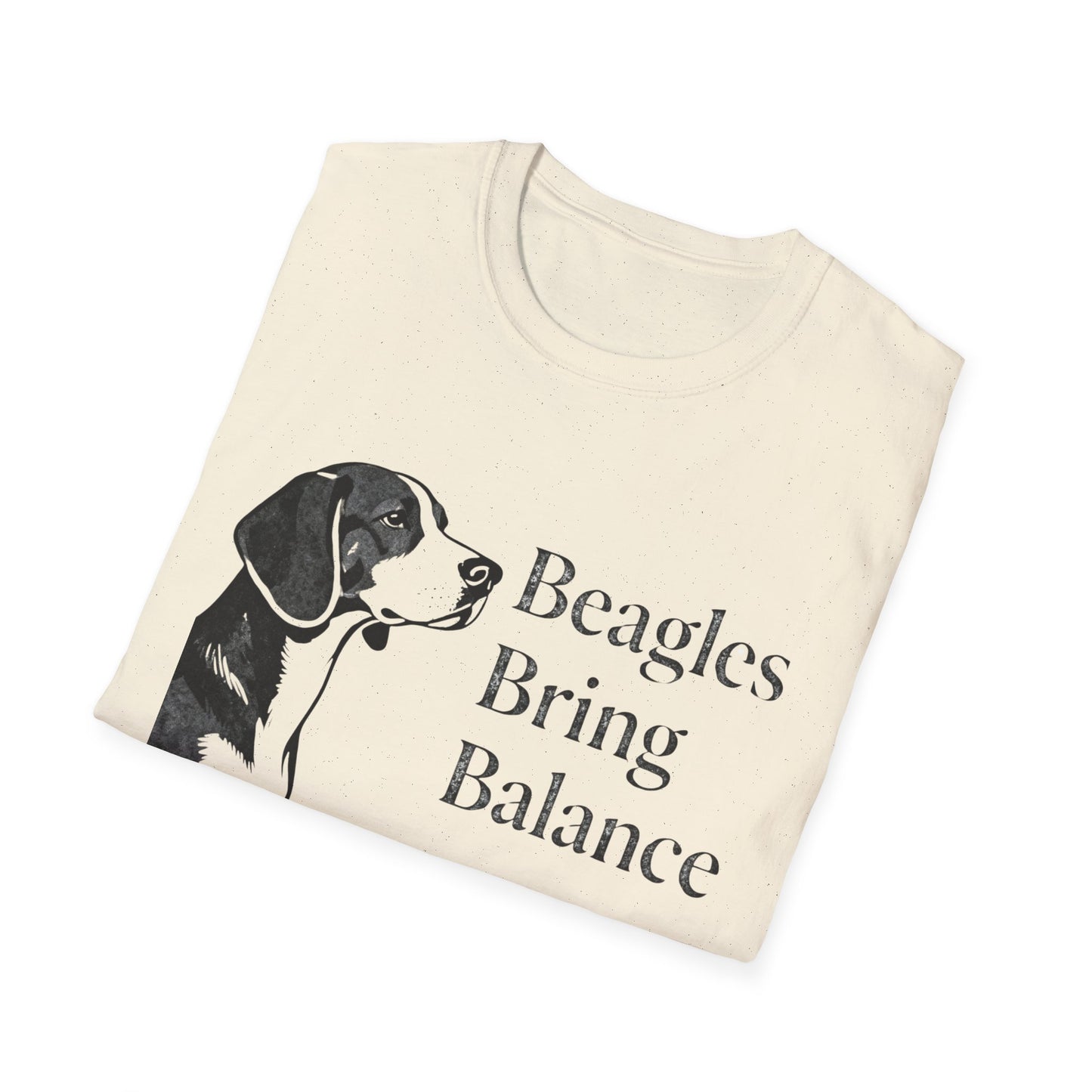 Serene Beagle Graphic Tee – Classic Monochrome Dog Lover Shirt with Peaceful Vibes