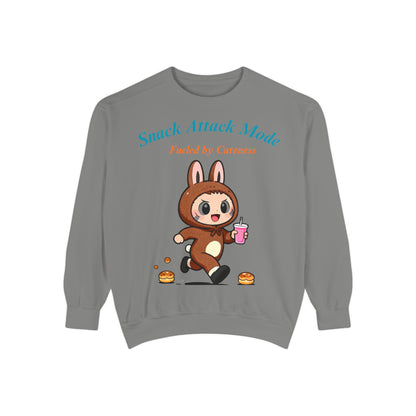 Kawaii Bunny Snack Lover Sweatshirt – Playful Costume Graphic Pullover for Cute Aesthetic Fans