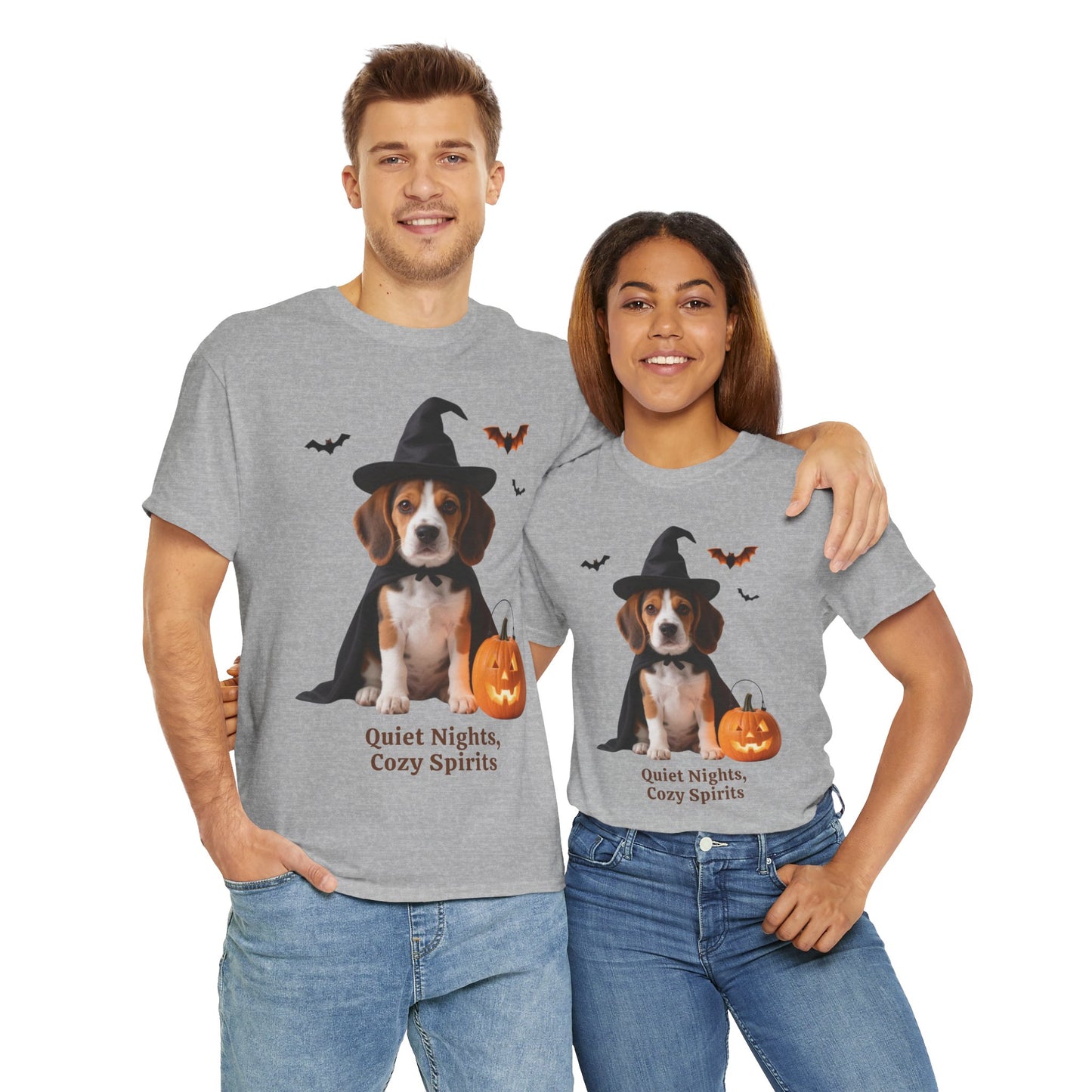 Midnight Pumpkin Glow Pup Tee — Cozy Witch Dog Shirt for Fall & Halloween Lovers