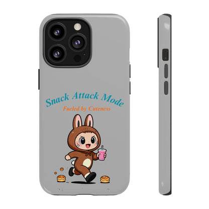 Bunny Bite Delight Phone Case – Cute Rabbit Snacking Design for Food Lovers