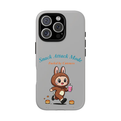 Bunny Bite Delight Phone Case – Cute Rabbit Snacking Design for Food Lovers