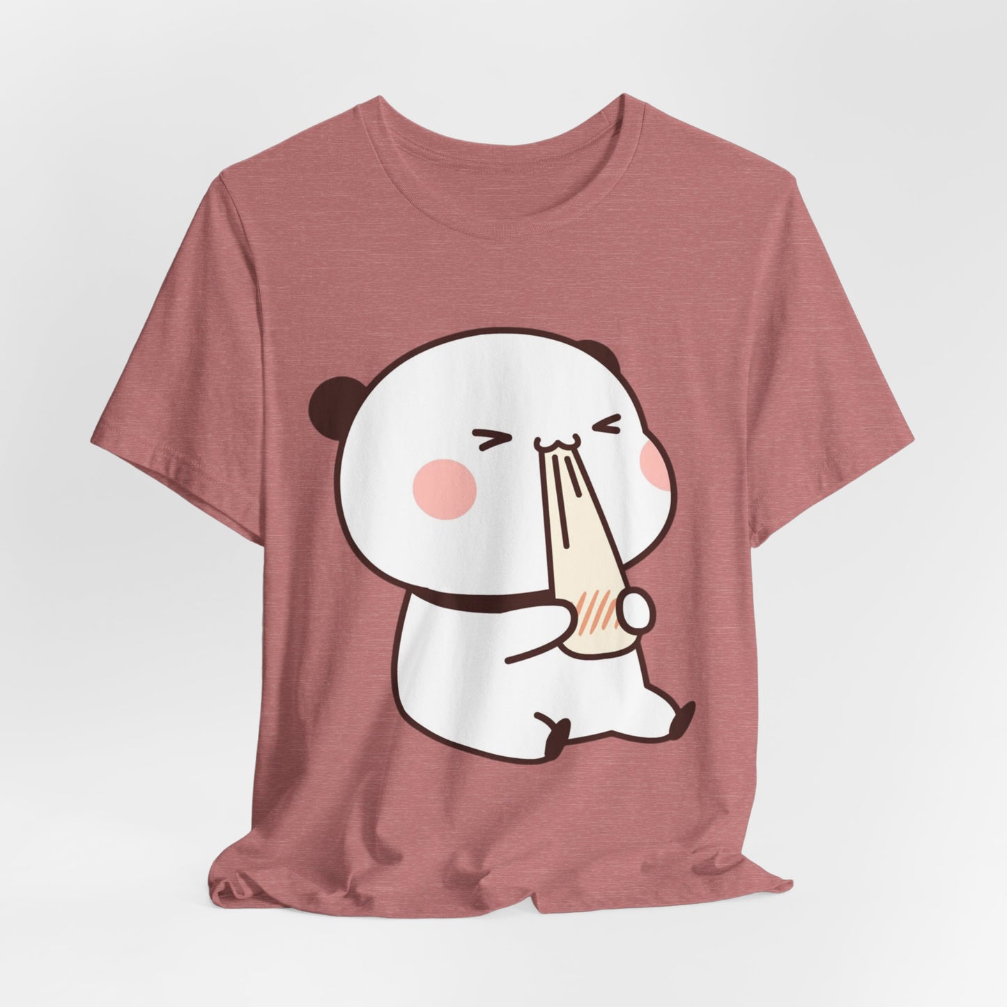 Cute Ramen Panda Tee – Whimsical Noodle Bowl Illustration Shirt