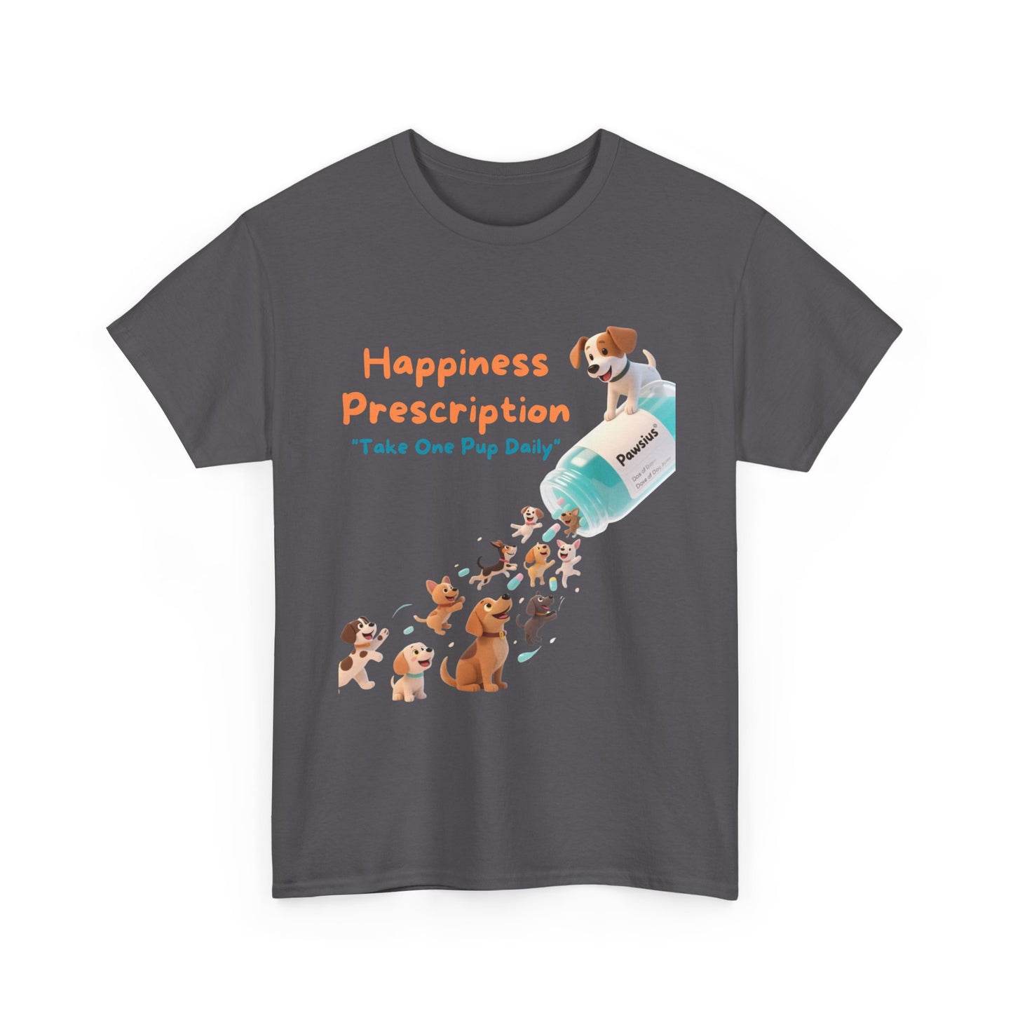 Prescription for Joy T-Shirt – Playful Dog Lover Tee with Cute Puppies and Positive Vibes
