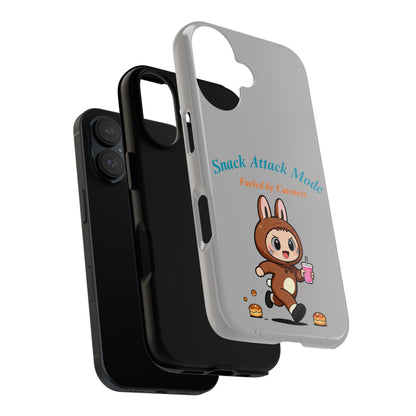 Bunny Bite Delight Phone Case – Cute Rabbit Snacking Design for Food Lovers