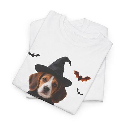 Midnight Pumpkin Glow Pup Tee — Cozy Witch Dog Shirt for Fall & Halloween Lovers