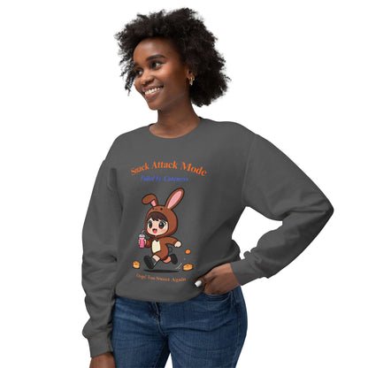 Kawaii Bunny Snack Lover Crewneck – Cute Cartoon Pullover for Cozy Everyday Style