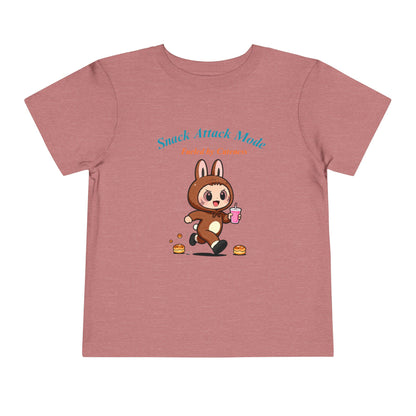 Snack Attack Bunny Tee for Toddlers – Cute Food-Loving Kids Graphic Shirt