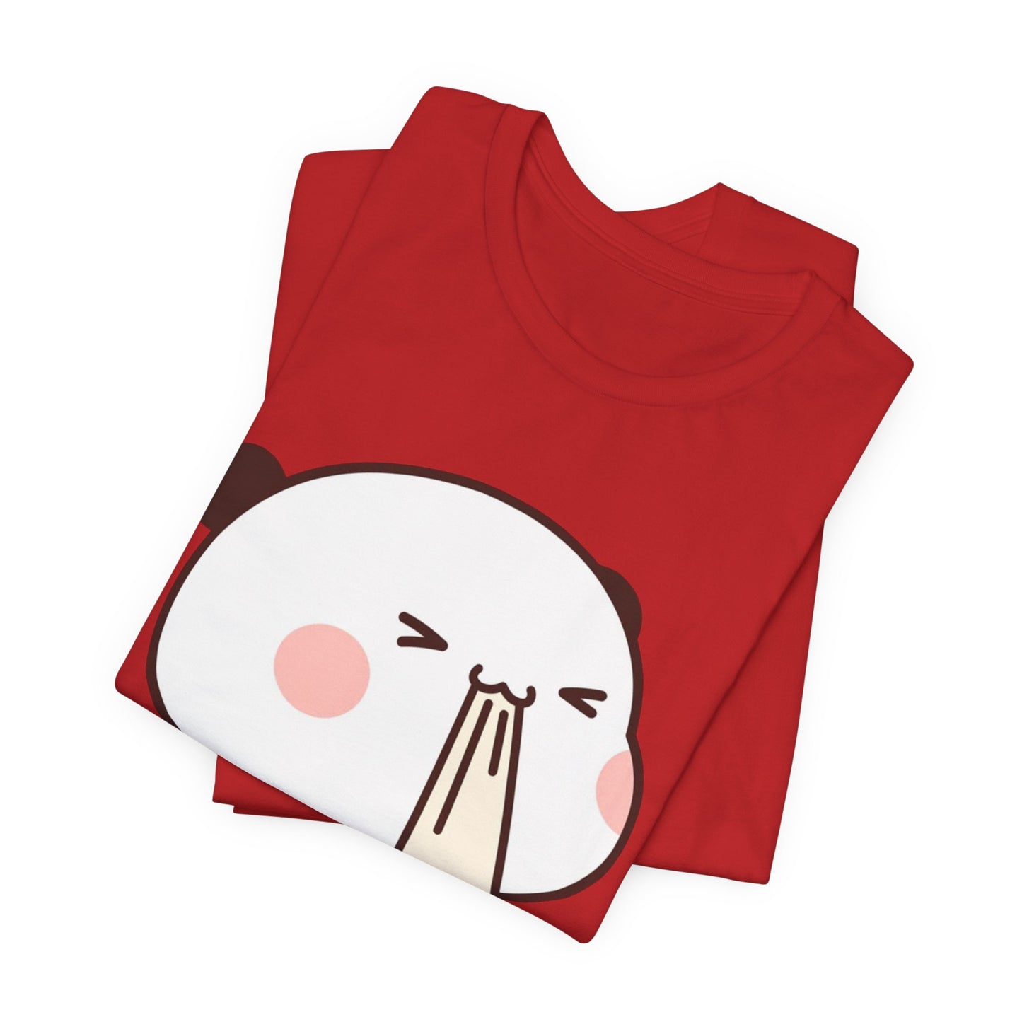 Cute Ramen Panda Tee – Whimsical Noodle Bowl Illustration Shirt