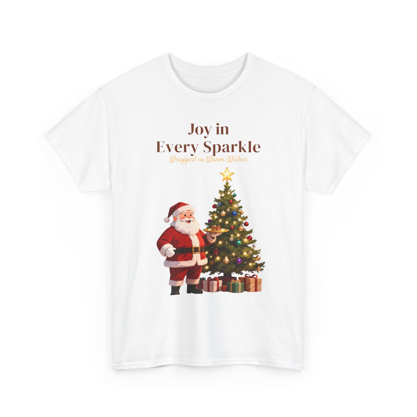 Cozy Santa & Tree Christmas T-Shirt – Festive Holiday Tee for Joyful Winter Days