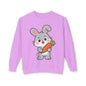 Adorable Bunny Vibes Crewneck – Cute Rabbit & Carrot Design, Aesthetic Cozy Sweatshirt for Her