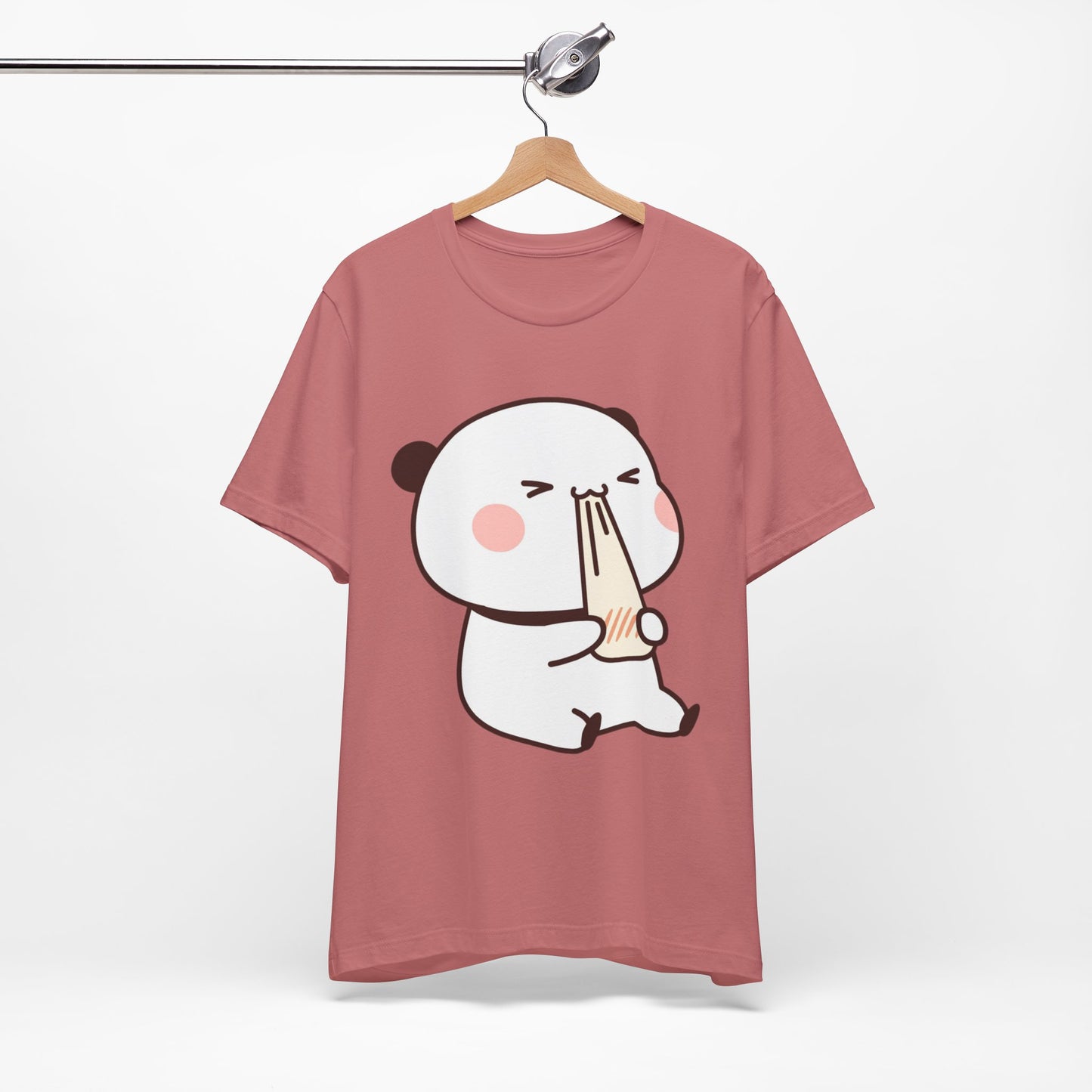 Cute Ramen Panda Tee – Whimsical Noodle Bowl Illustration Shirt