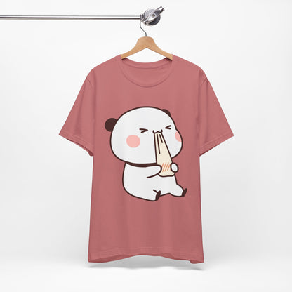 Cute Ramen Panda Tee – Whimsical Noodle Bowl Illustration Shirt