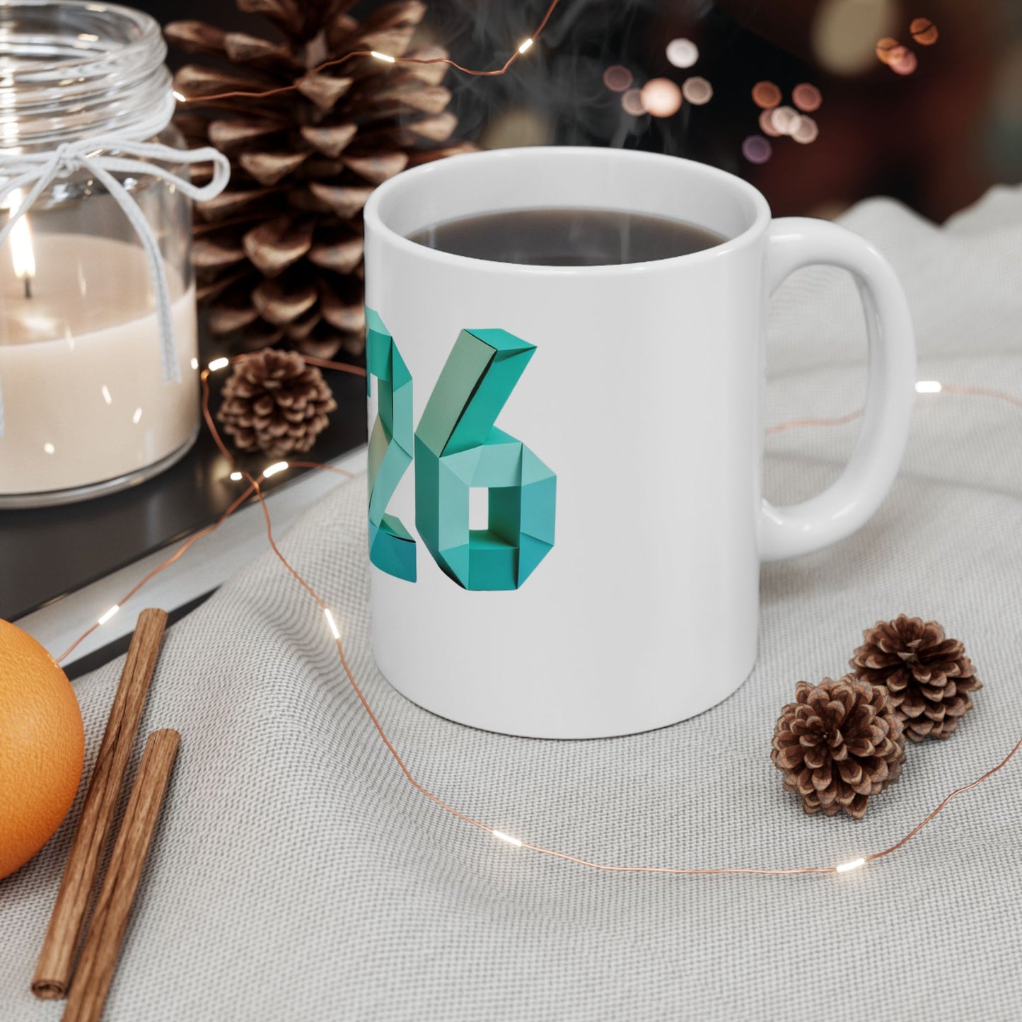 2026 Geometric Celebration Mug – Stylish New Year Cup for Coffee & Cozy Moments