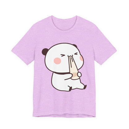 Cute Ramen Panda Tee – Whimsical Noodle Bowl Illustration Shirt