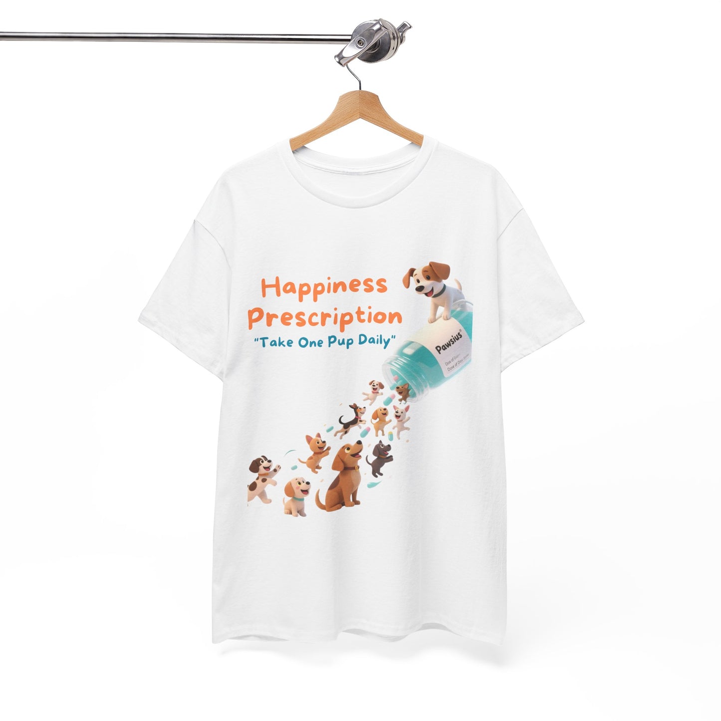 Prescription for Joy T-Shirt – Playful Dog Lover Tee with Cute Puppies and Positive Vibes