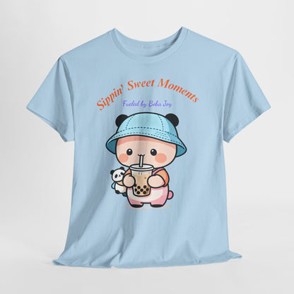 Kawaii Boba Panda T-Shirt – Cute Bubble Tea Lover Graphic Tee for Everyday Sweet Vibes