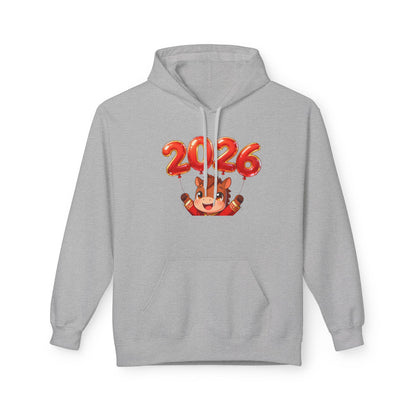 Playful Tiger Spirit Hoodie – Lunar New Year 2026 Celebration Sweatshirt