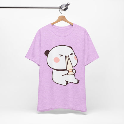 Cute Ramen Panda Tee – Whimsical Noodle Bowl Illustration Shirt