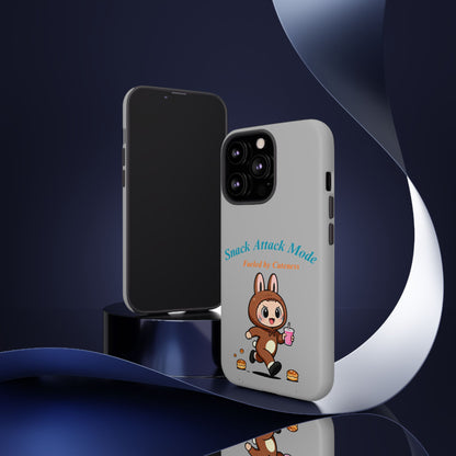 Bunny Bite Delight Phone Case – Cute Rabbit Snacking Design for Food Lovers