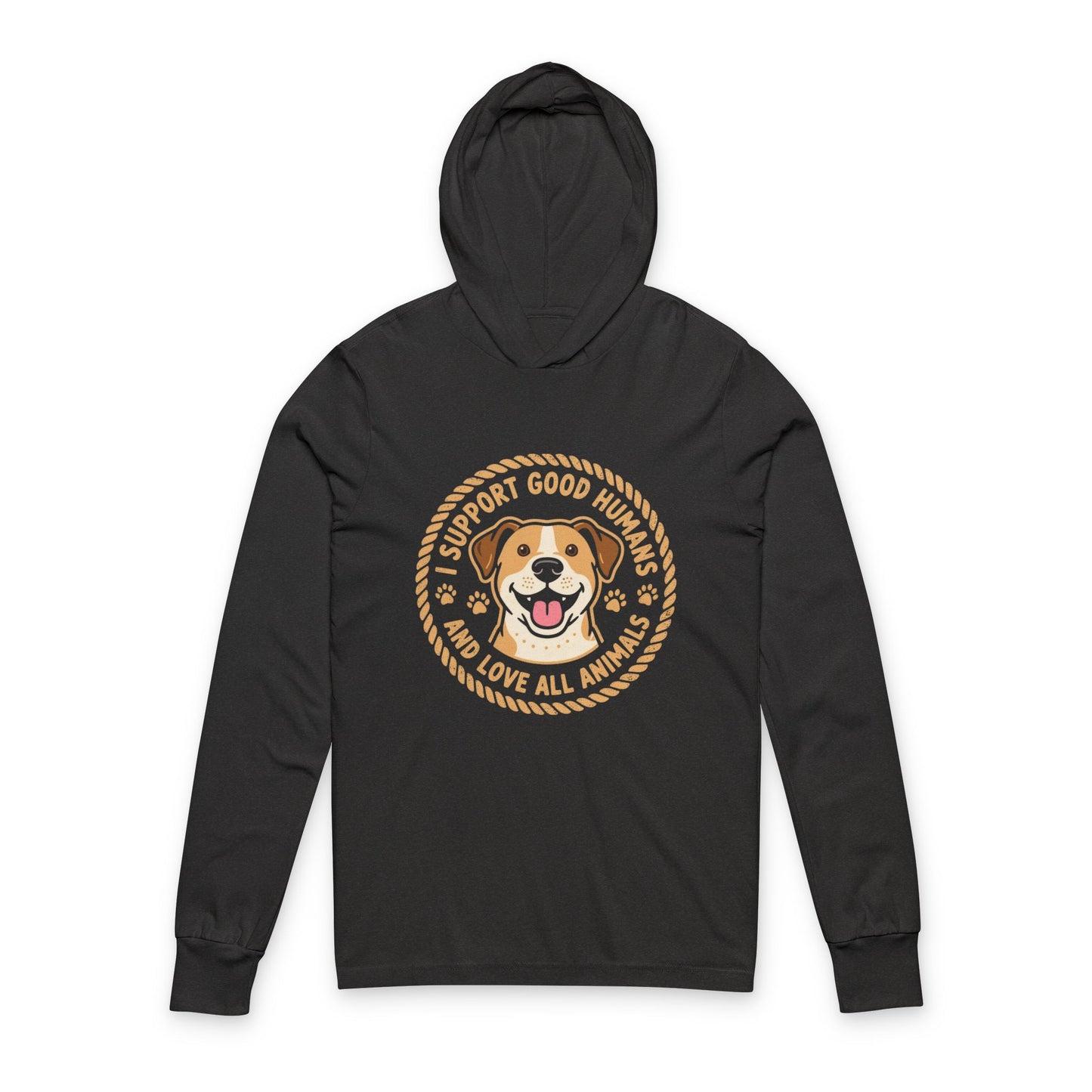 Cute Dog Graphic Hoodie – Customizable Soft Long Sleeve Tee