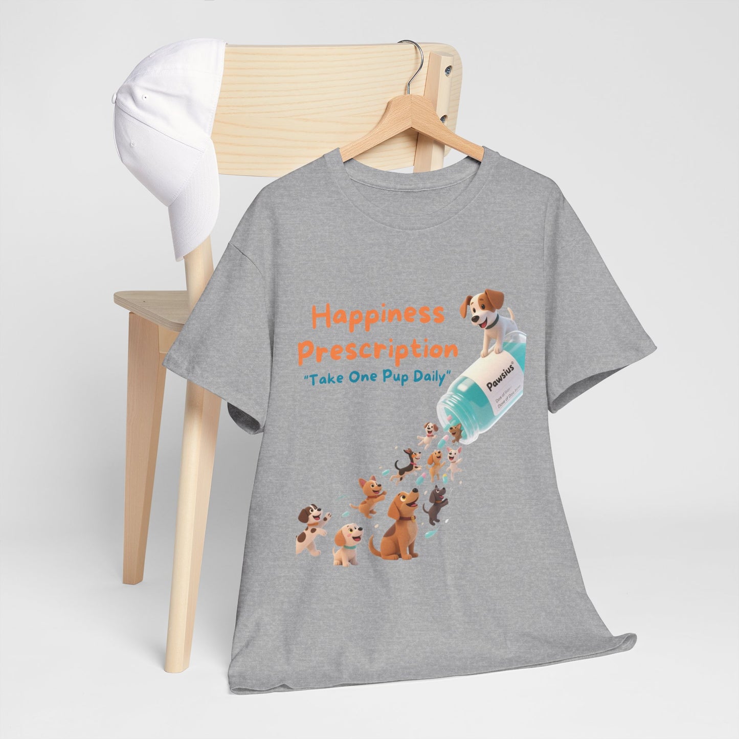 Prescription for Joy T-Shirt – Playful Dog Lover Tee with Cute Puppies and Positive Vibes