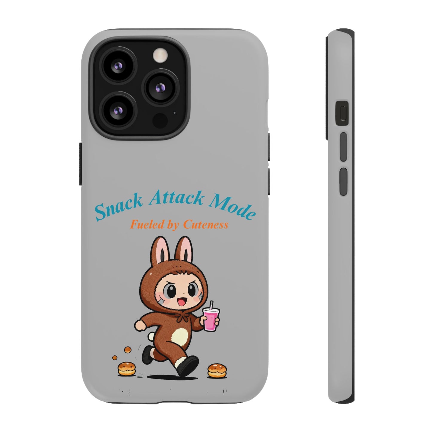 Bunny Bite Delight Phone Case – Cute Rabbit Snacking Design for Food Lovers