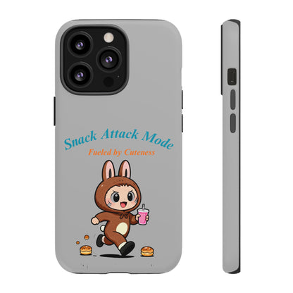Bunny Bite Delight Phone Case – Cute Rabbit Snacking Design for Food Lovers