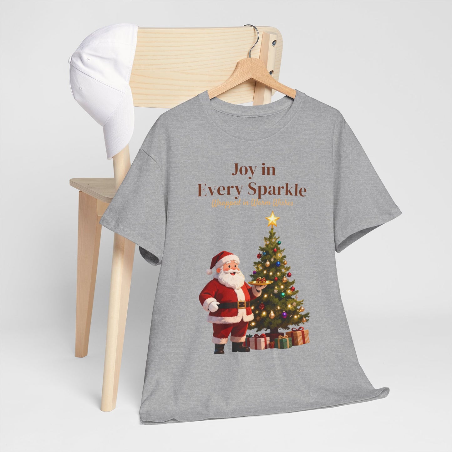 Cozy Santa & Tree Christmas T-Shirt – Festive Holiday Tee for Joyful Winter Days
