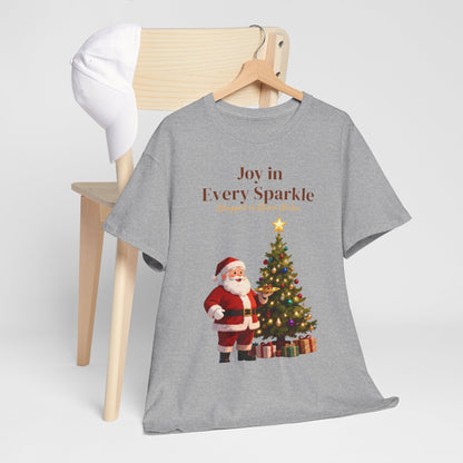 Cozy Santa & Tree Christmas T-Shirt – Festive Holiday Tee for Joyful Winter Days