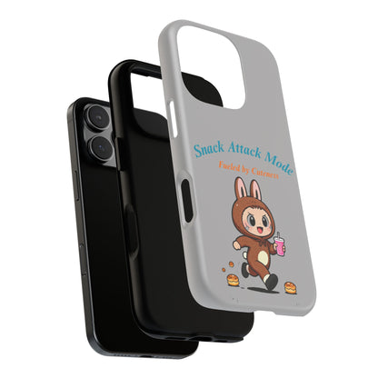Bunny Bite Delight Phone Case – Cute Rabbit Snacking Design for Food Lovers