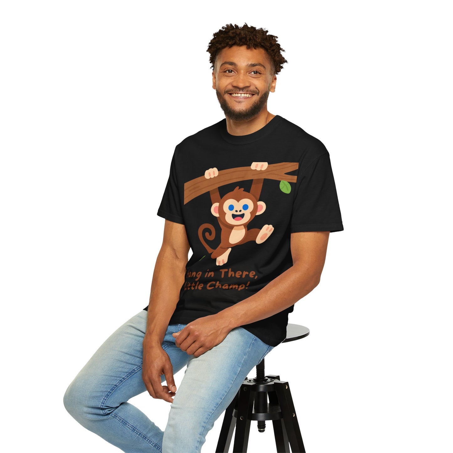 Little Champ Monkey Tee – Adorable “Hang In There” Kids Shirt for Everyday Adventure