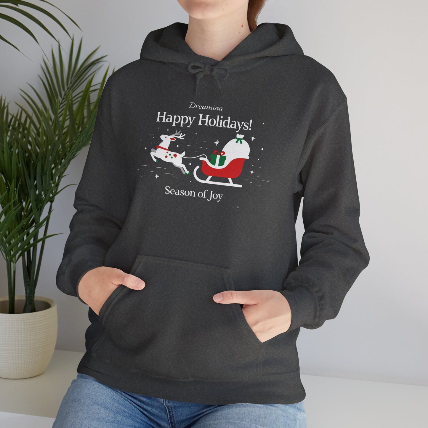Santa Sleigh Holiday Hoodie – Cozy Christmas Pullover for Joyful Winter Moments