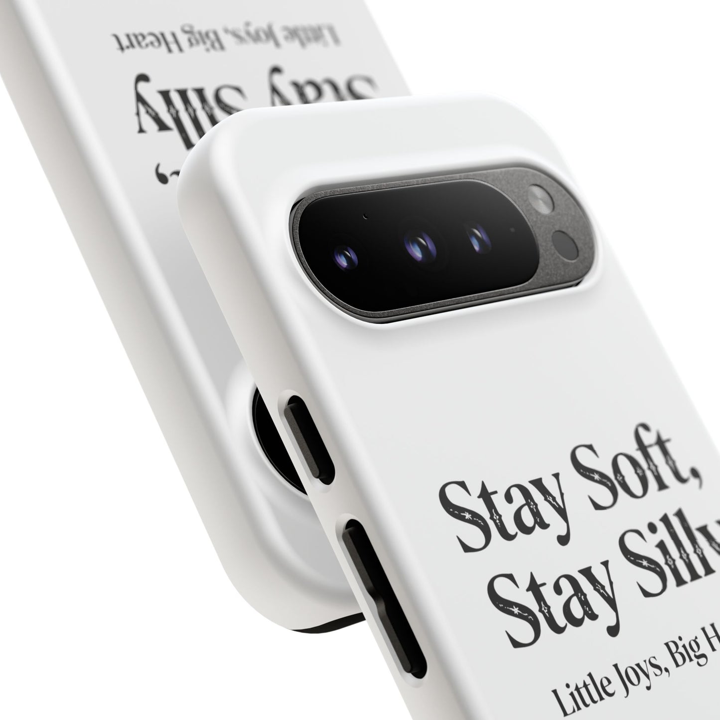 Orange Cat Aesthetic Phone Case – Stay Soft, Stay Silly | Custom Text Available | Little Joys, Big Heart