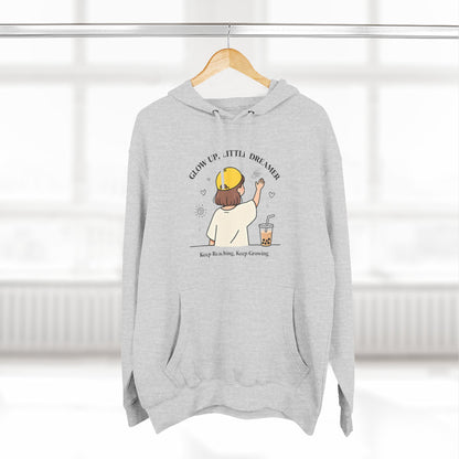 Kawaii Cat Café Hoodie – Soft Fleece Pullover with Relaxed Dreamer Message