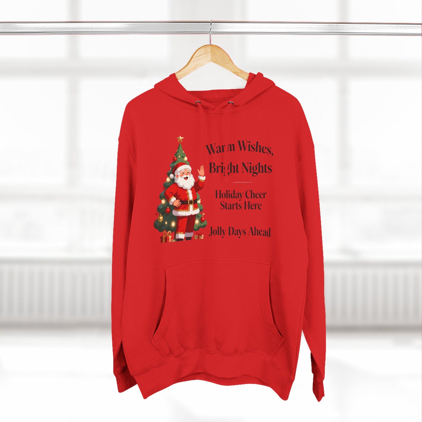 Cozy Santa Holiday Hoodie – Festive Winter Graphic Sweatshirt for Christmas Cheer