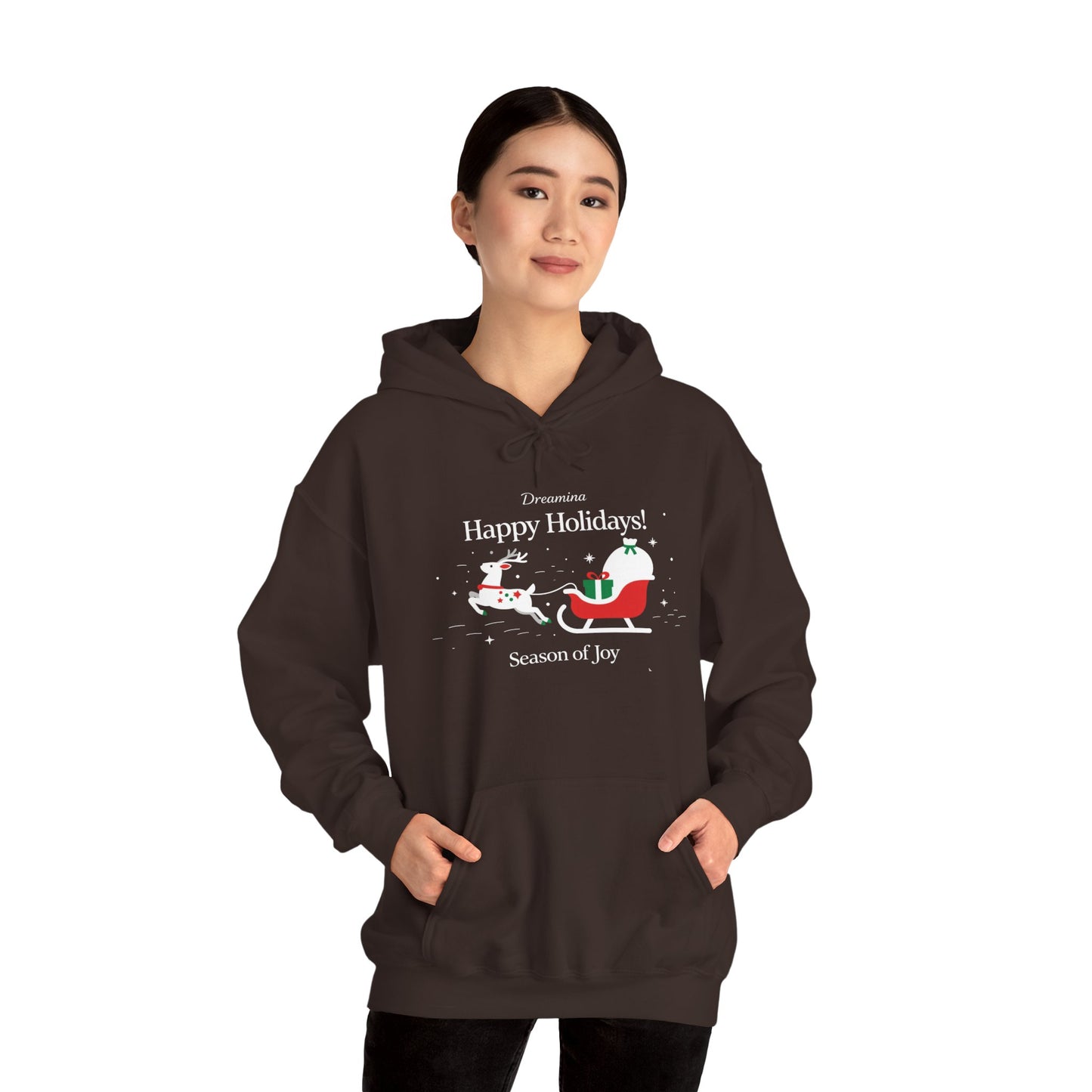 Santa Sleigh Holiday Hoodie – Cozy Christmas Pullover for Joyful Winter Moments