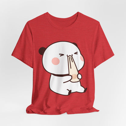 Cute Ramen Panda Tee – Whimsical Noodle Bowl Illustration Shirt