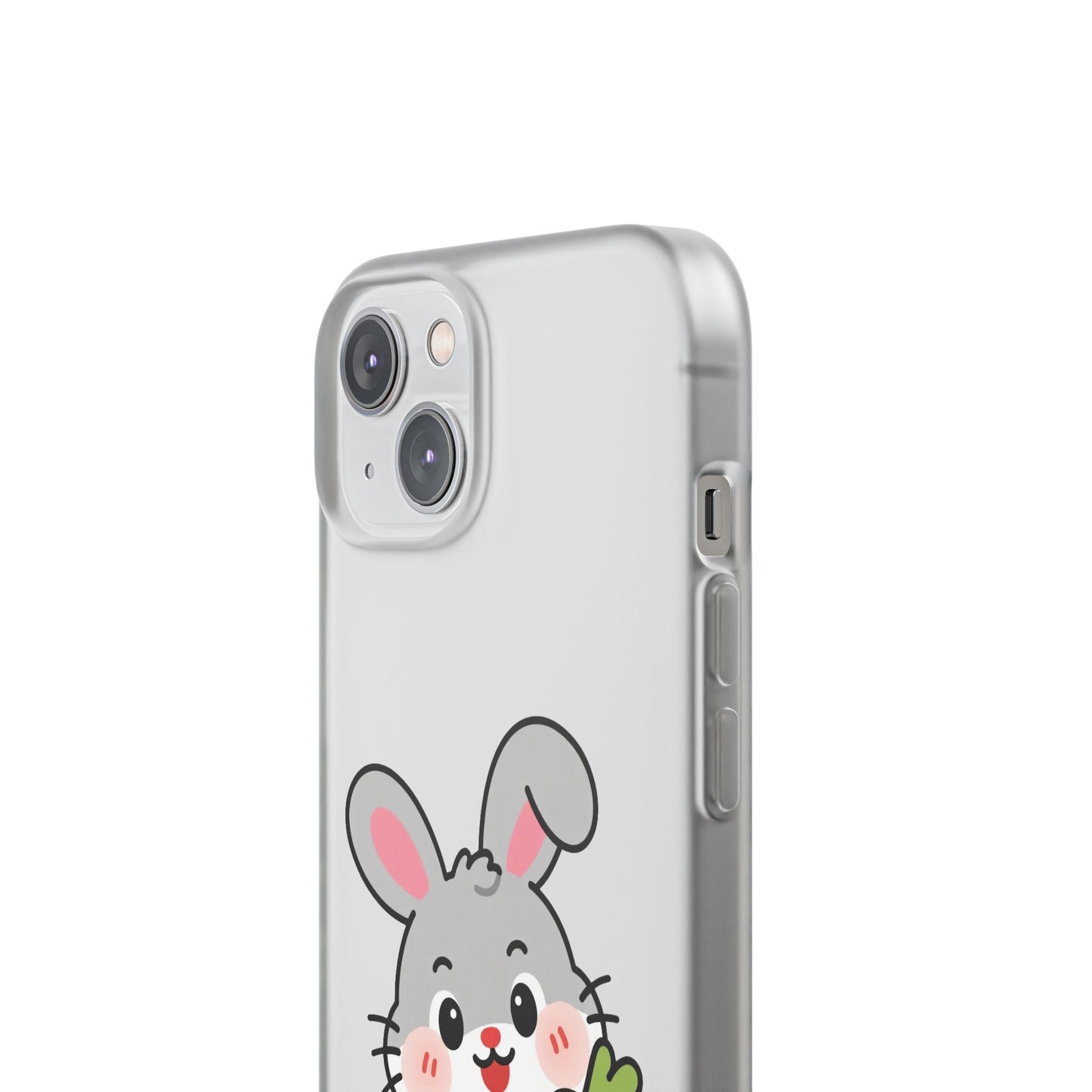 Playful Bunny Holding Carrot Phone Case – Soft, Charming Protective Cover